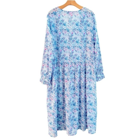 SIMPLY SOUTHERN Long Sleeve Midi Shirt Dress Size L NEW - Picture 3 of 6